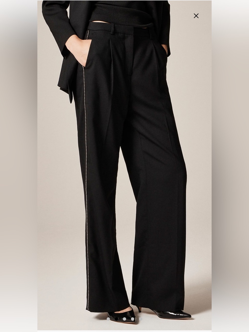 J.Crew Collection Essential wide-leg pant in Italian city wool blend